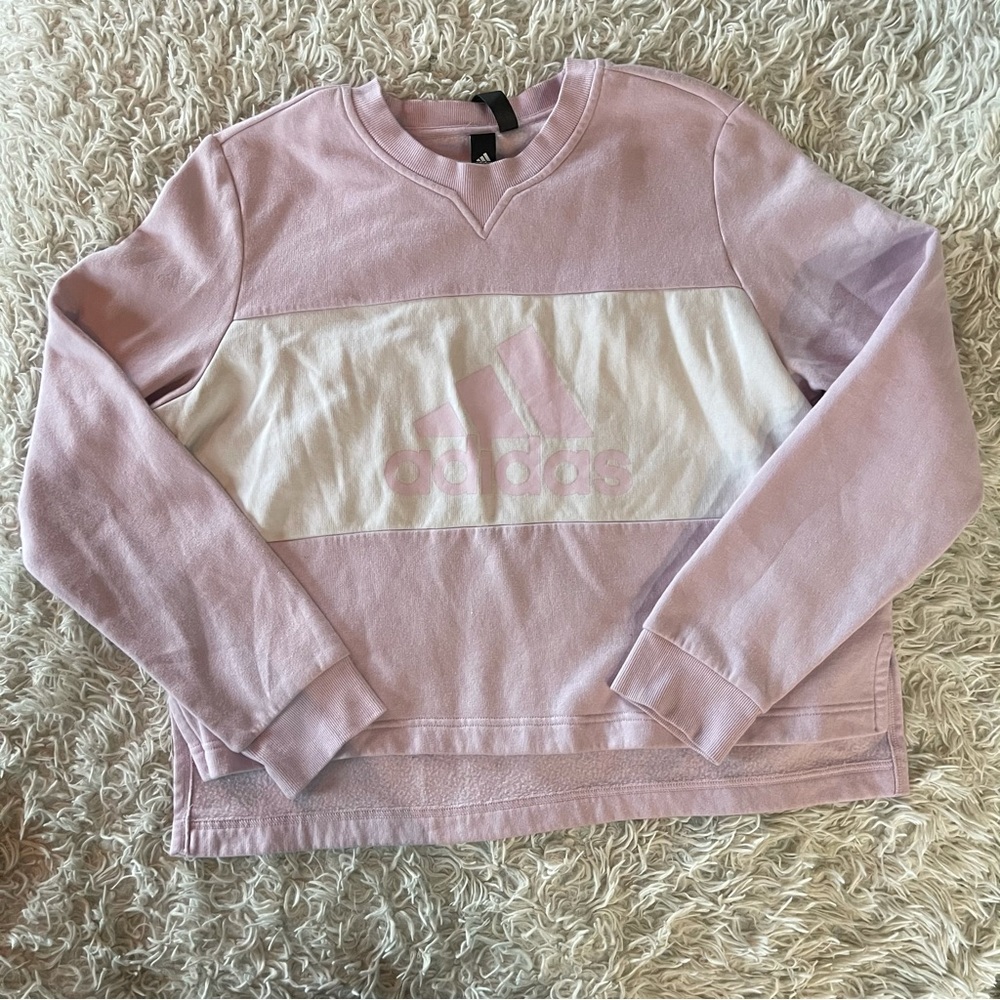 Adidas Crop Long Sleeve Sweatshirt